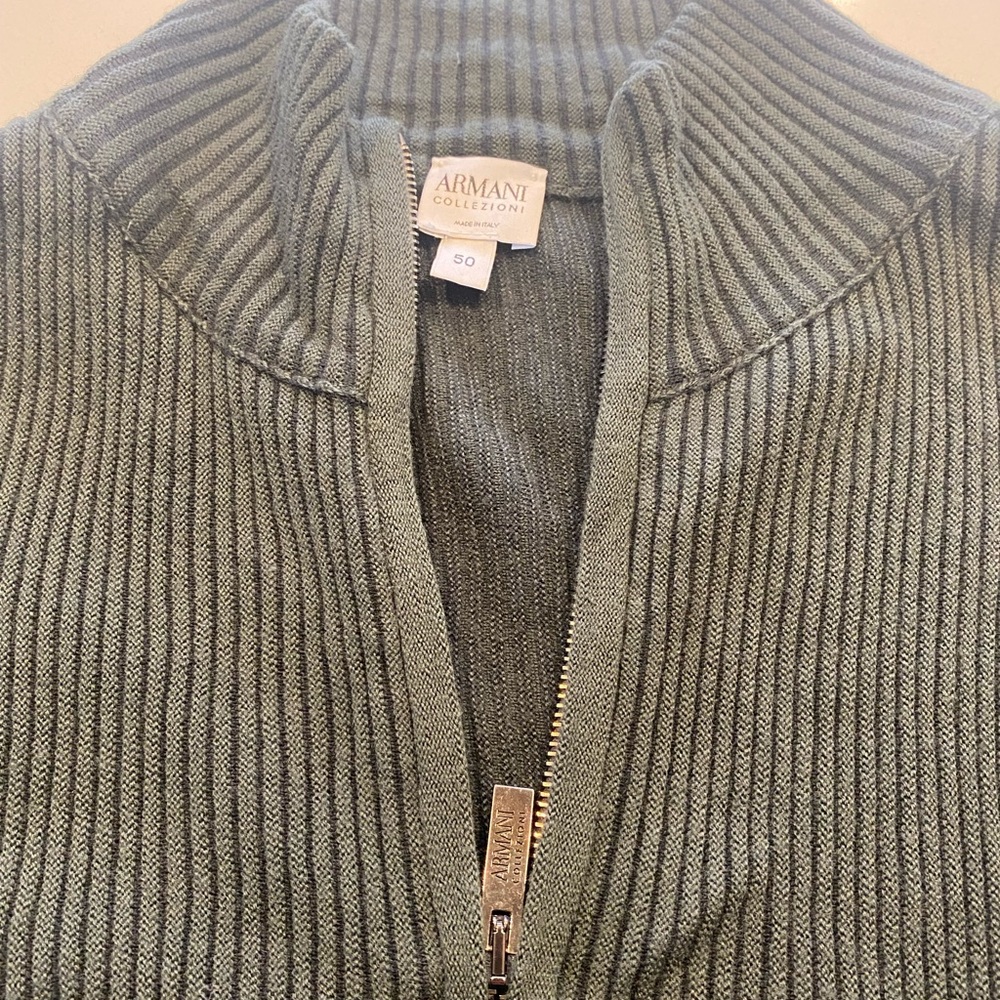 Armani Collezioni Zip Up Sweater